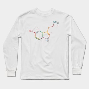 Serotonin Molecule Long Sleeve T-Shirt